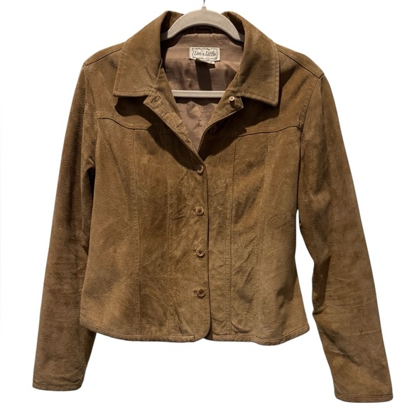 Live a Little Jackets & Blazers - Live a Little Brown Suede Leather Jacket Blazer Size S Western Rustic Moto Chic
